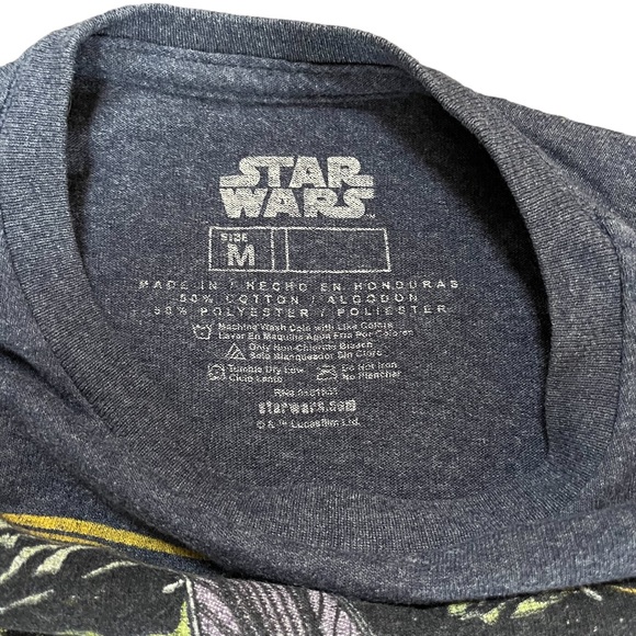 Star Wars Mens Shirt Graphic Short Sleeve Blue Size Medium - Picture 2 of 2